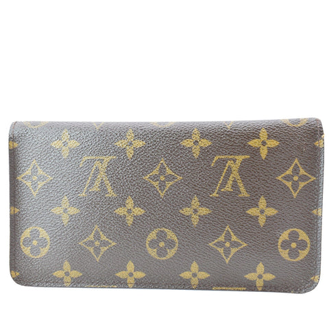 LOUIS VUITTON Monogram Canvas Zippy Wallet Brown