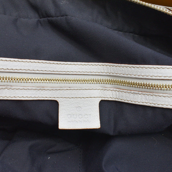 GUCCI Capri Large Leather Bowler Bag White 153013