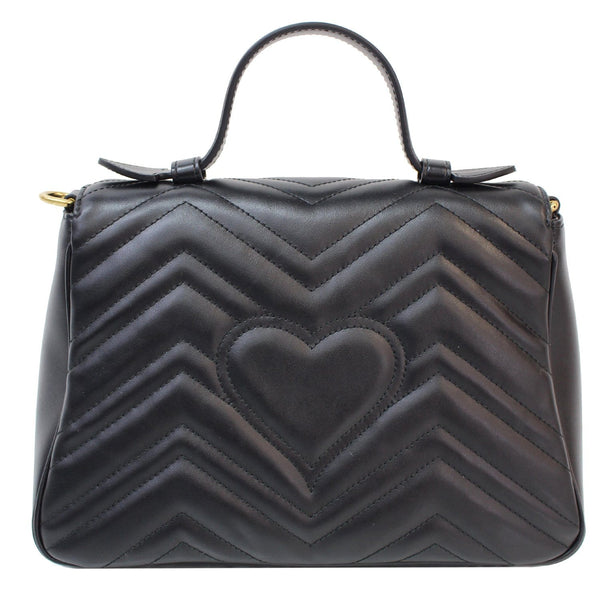 GUCCI GG Marmont Small Top Handle Shoulder Bag Black 498110