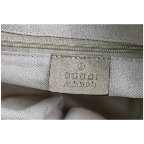 GUCCI Sukey GG Canvas Top Handle Satchel Bag Beige 285730