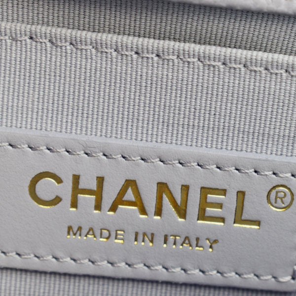 CHANEL CC Boy Small Caviar Leather Shoulder Bag Lavender