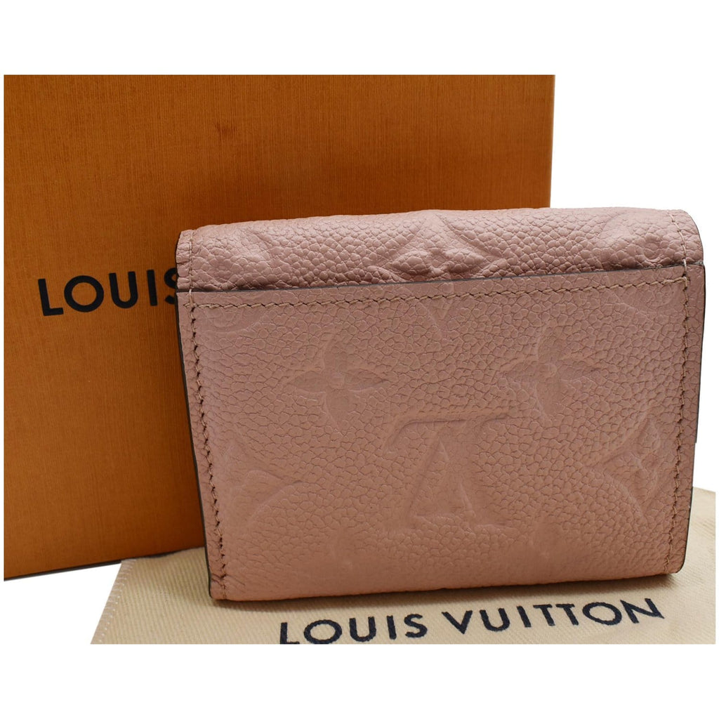 Louis Vuitton Rose Poudre Monogram Empreinte Leather Zoe Wallet at 1stDibs