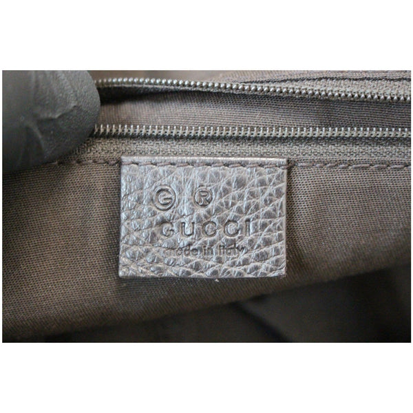 GUCCI Bamboo Bar Grained Calfskin Hobo Bag Dark Brown 336655