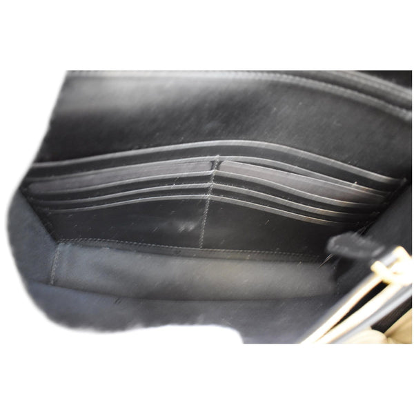 FENDI Vitello F is Envelope Leather Wallet on Chain Crossbody Bag Black