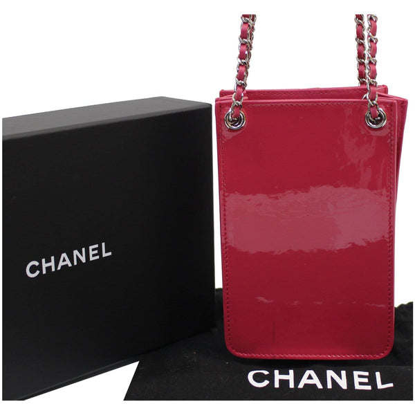 Chanel O-Phone Holder Patent Leather Bag Red