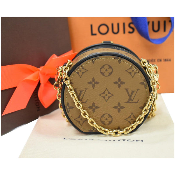 LOUIS VUITTON Chapeau Necklace Monogram Canvas Shoulder Bag Brown