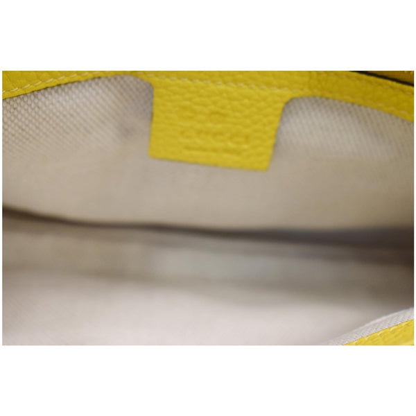 GUCCI Soho Chain Flap Leather Shoulder Bag Yellow 536224