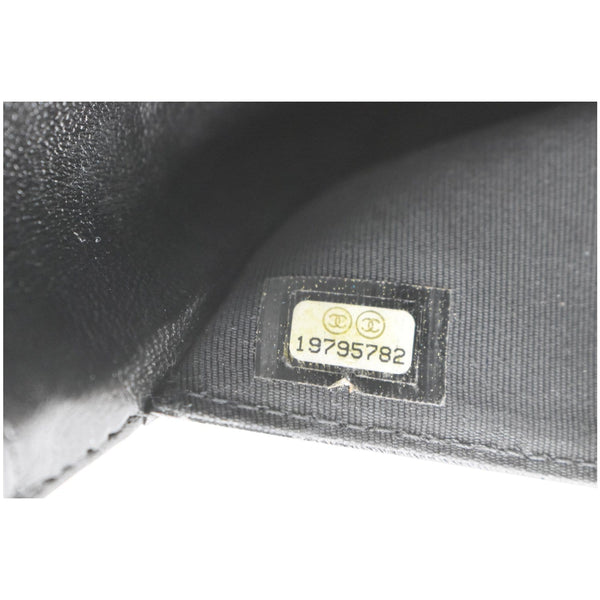 CHANEL WOC Lambskin Leather Chain Crossbody Bag Black