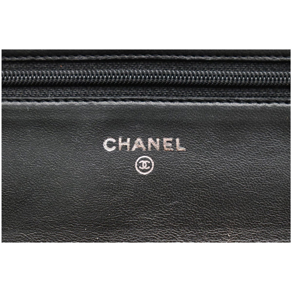 CHANEL WOC Lambskin Leather Chain Crossbody Bag Black