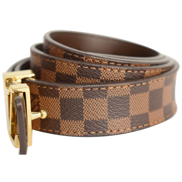 LOUIS VUITTON LV Initiales Dameir Ebene Belt Brown - Side View
