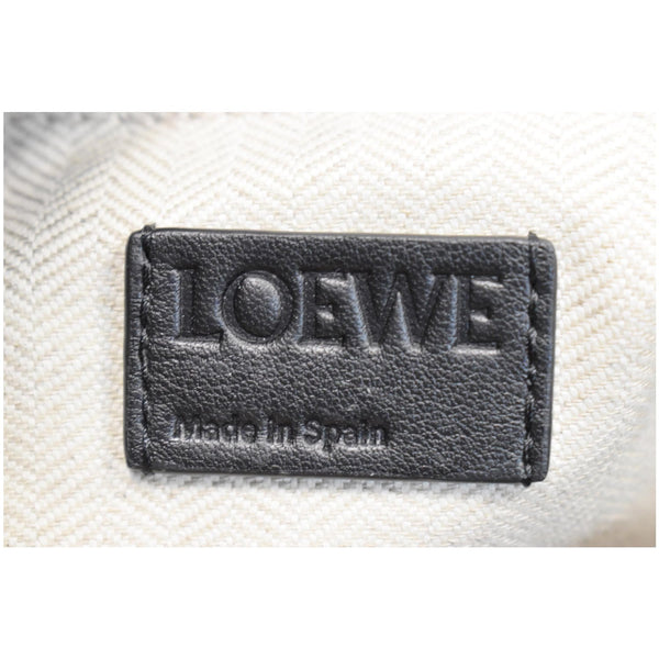 LOEWE Small Puzzle Classic Calfskin Shoulder Bag Black/Taupe