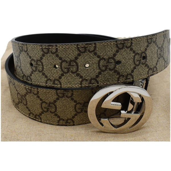 Gucci Reversible Supreme Leather Belt with GG Metal Buckle