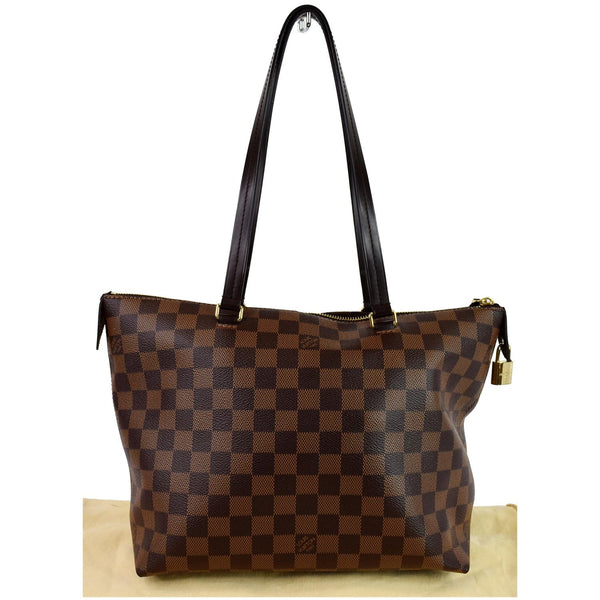 Louis Vuitton Iena PM Damier Ebene Tote Bag Brown - black leater handle