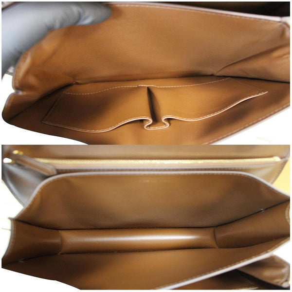 CELINE Medium Classic Box Calfskin Flap Crossbody Bag Brown