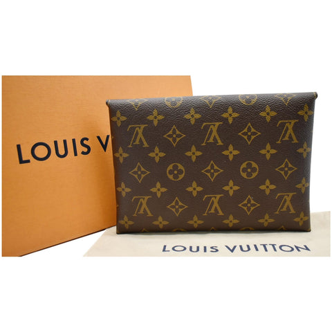 LOUIS VUITTON Kirigami Pochette Large Monogram Canvas Clutch Brown
