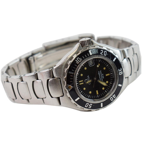 OMEGA Seamaster Professional 200 Date SS Swiss Watch Black Dial 32MM