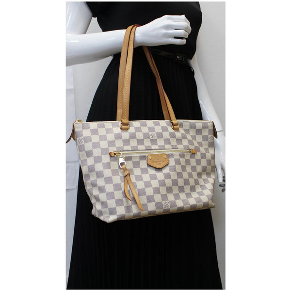 LOUIS VUITTON Iena PM Damier Azur Shoulder Bag White
