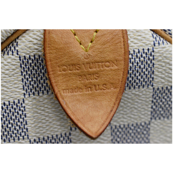 LOUIS VUITTON Speedy 35 Damier Azur Satchel Bag White