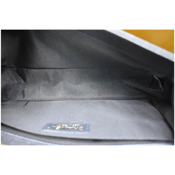 CHANEL Medium Boy Flap Quilted Leather Shoulder Bag Navy Blue