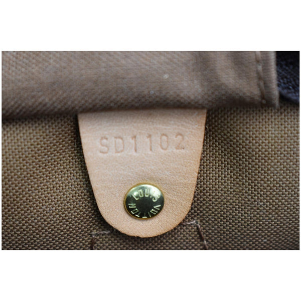 LOUIS VUITTON Speedy 30 Monogram Canvas Satchel Bag Brown