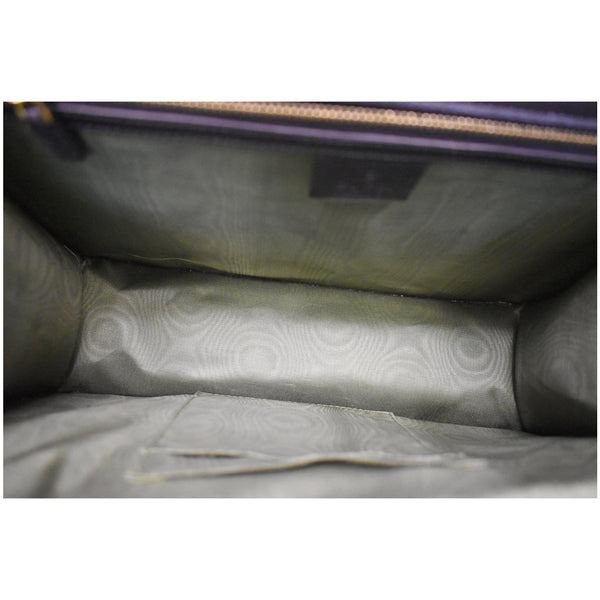 GUCCI Logo Plaque Leather Shoulder Bag Black 589471