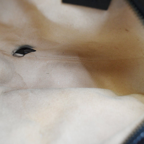 Gucci GG Marmont Mini Round Leather Crossbody Bag Black