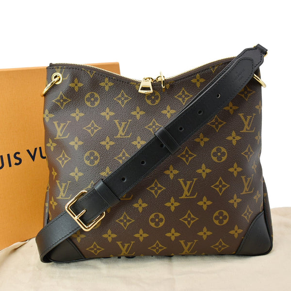LOUIS VUITTON Odeon NM MM Monogram Shoulder Bag Black/Brown