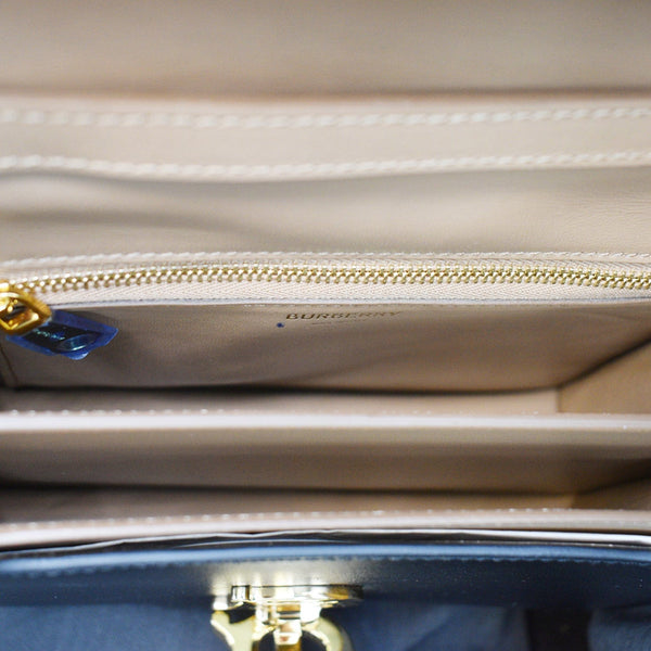 BURBERRY TB Small Leather Crossbody Bag Beige - Hot Deals