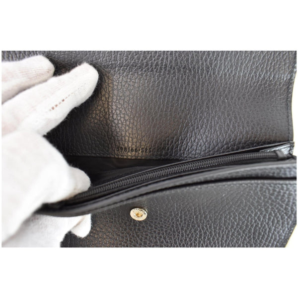 GUCCI GG Interlocking Continental Leather Wallet Black 598166