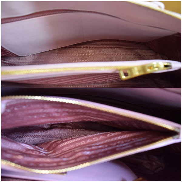 PRADA Promenade Small Saffiano Leather Shoulder Bag Pink