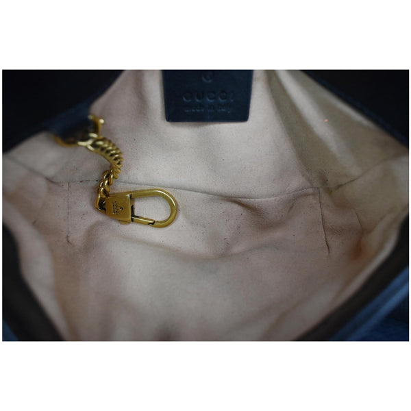 GUCCI GG Marmont Super Mini Leather Crossbody Bag Black 476433