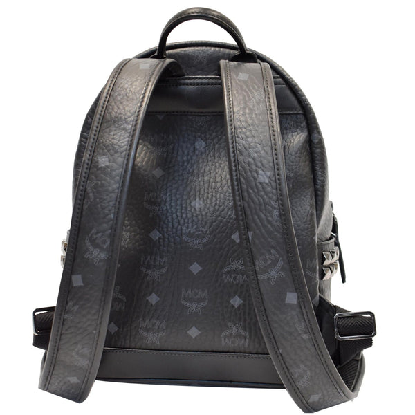 MCM Stark Classic Small Visetos Canvas Backpack Bag Black