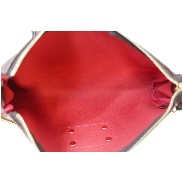 Interior LV Pochette Eva Damier Ebene Crossbody Bag