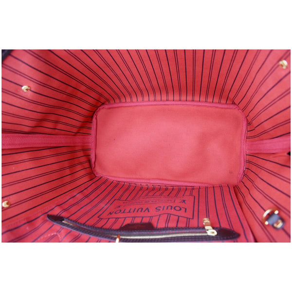 LOUIS VUITTON Neverfull MM Damier Ebene Tote Bag Brown