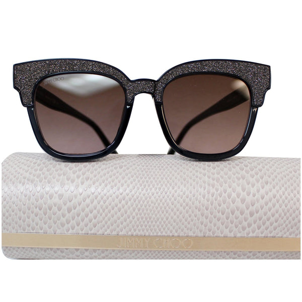JIMMY CHOO MAYELA/S 18R 50 Square Women Grey Sunglasses Brown Lens