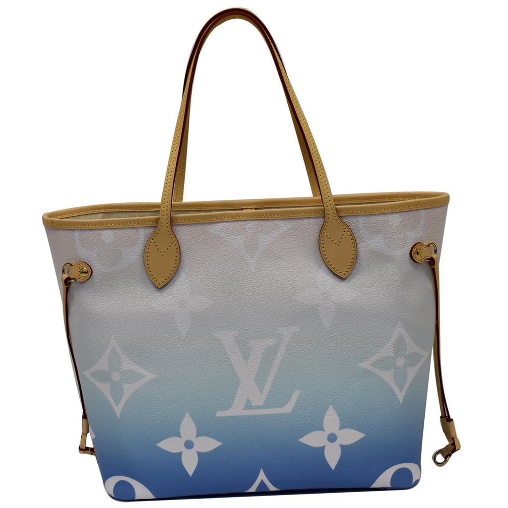 NWT AUTHENTIC Louis Vuitton Summer 2021 By The Pool Neverfull MM Blue W/  Pouch