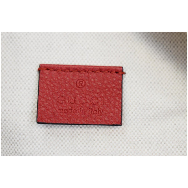 GUCCI Print Medium Leather Belt Waist Bum Bag Red 530412