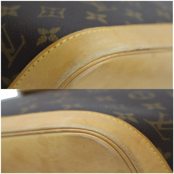 Louis Vuitton Alma Monogram Canvas Satchel Bag Brown - corner