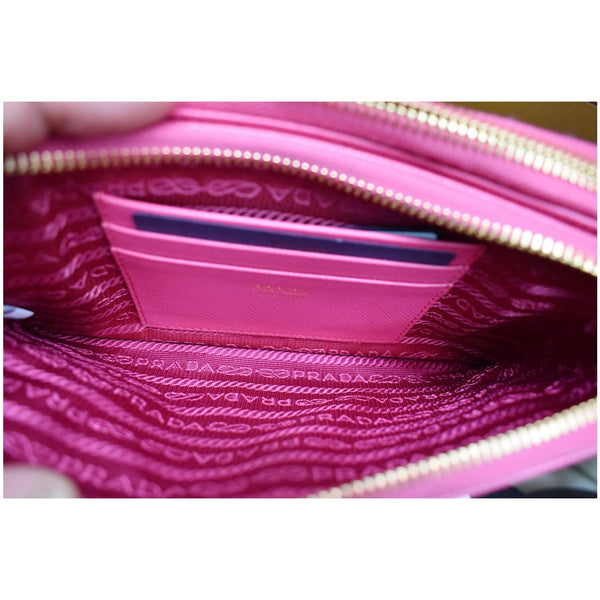 PRADA Mini Saffiano Leather Chain Crossbody Bag Pink- Hot Deals