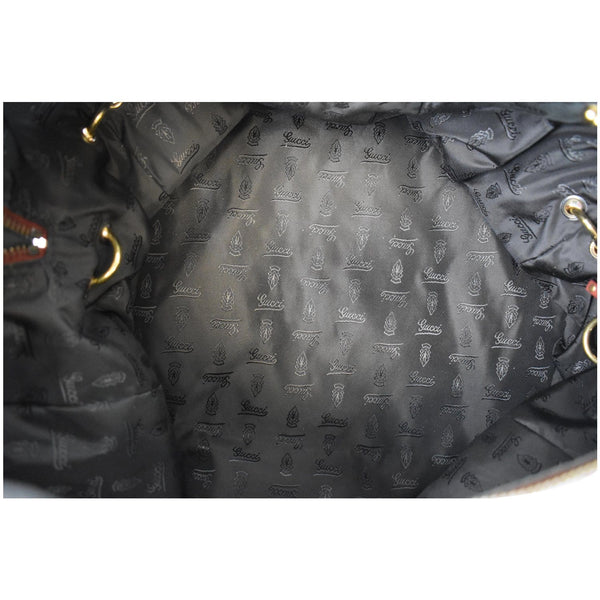 GUCCI GG Crystal Babouska Large Leather Indy Boston Bag 207296 Red