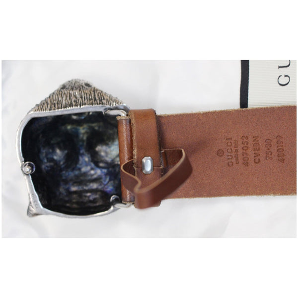 Gucci Feline Buckle Calfskin Leather Belt buckle style