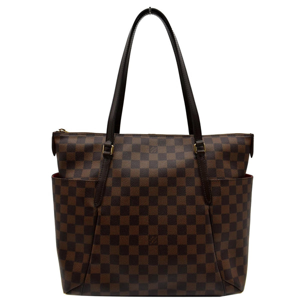 LOUIS VUITTON Totally MM Damier Ebene Shoulder Bag Brown