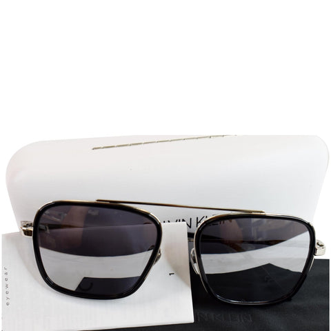 CALVIN KLEIN CK18102S 001 Square Men Black Sunglasses Grey Lens