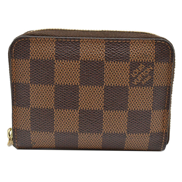 LOUIS VUITTON Damier Ebene Zippy Coin Purse Brown
