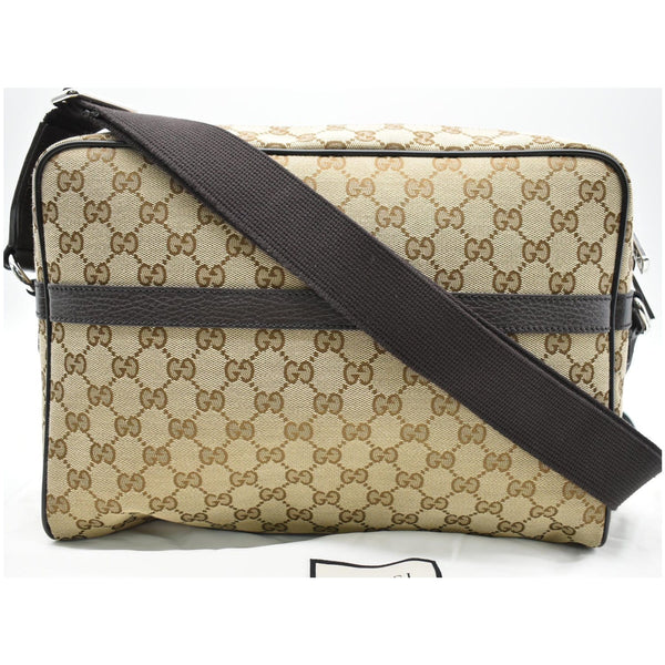 GUCCI GG Monogram Canvas Messenger Bag Dark Brown 449173