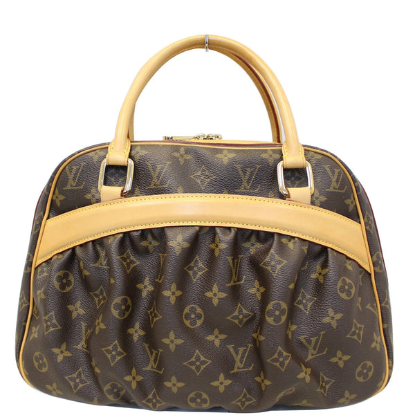 LOUIS VUITTON Mizi Monogram Canvas Satchel Handbag Brown-US