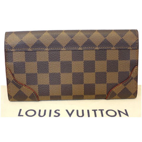 LOUIS VUITTON Caissa Damier Ebene Wallet Brown