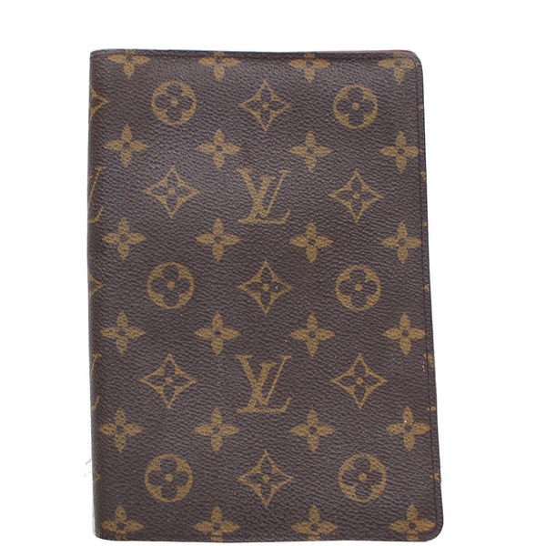 LOUIS VUITTON Agenda Monogram Canvas Notebook Cover Brown