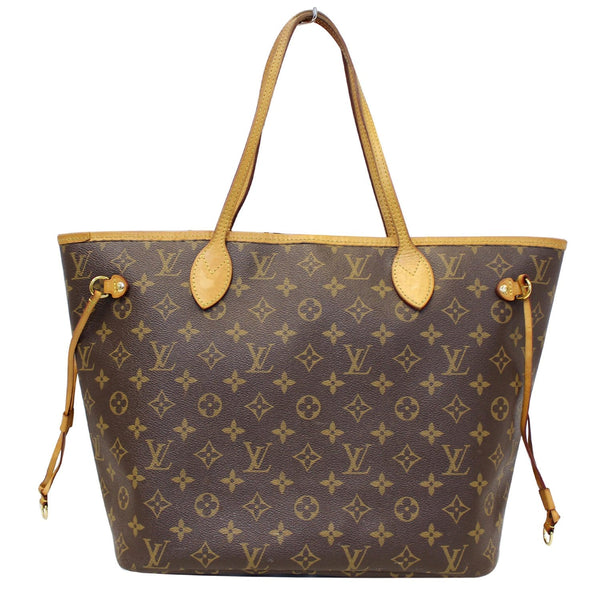 LOUIS VUITTON Neverfull MM Monogram Canvas Tote Shoulder Bag Brown