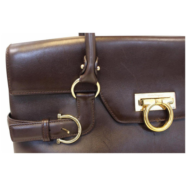 Salvatore Ferragamo Virna Satchel Handbag - buckle